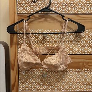 Free People Lace Bralette in Soft Tan